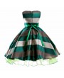 Striped Girls Sleeveless Formal Pageant Princess Wedding Bridesmaid Dress For 3Y-14Y