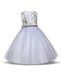 Flower Girls Dresses Kids Embroidery Tulle Dress For 3Y-11Y