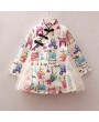 Vintage Chinese Style Toddler Girls Printed Dress For 2-7Y