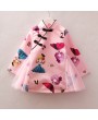 Vintage Chinese Style Toddler Girls Printed Dress For 2-7Y