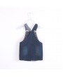 Cat Printed Toddler Girl Cute Denim Straps Suspender Dresses For 2Y-9Y