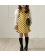 Dots Print Girls Long Sleeve Patchwork Dress For 2Y-11Y