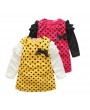 Dots Print Girls Long Sleeve Patchwork Dress For 2Y-11Y