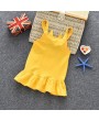 Cute Cat Toddler Girls Casual Strap Party Ruffle Princes Dresses For 1Y-9Y