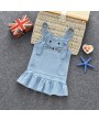 Cute Cat Toddler Girls Casual Strap Party Ruffle Princes Dresses For 1Y-9Y