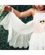 Flamingo Embroidery Girls Angel Wings Performance Princess Dress For 2Y-11Y