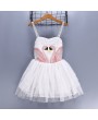 Flamingo Embroidery Girls Angel Wings Performance Princess Dress For 2Y-11Y