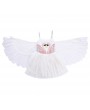 Flamingo Embroidery Girls Angel Wings Performance Princess Dress For 2Y-11Y