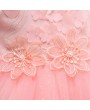 Diamond Toddler Girls Flower Appliques Lace Wedding Princess Dress For 4Y-13Y