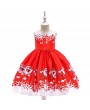 Girls Dress Christmas Eve Xmas Snow Holiday Party Dresses For 3Y-13Y