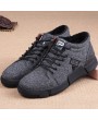 Men Canvas Comfy Trainers Warm Plush Lined Casual Ankle Boots