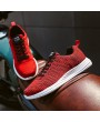 Large Size Men Knitted Fabric Lace Up Sport Running Casual Sneakers