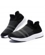 Men Knitted Fabric Slip Resistant Slip On Casual Sneakers