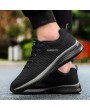 Men Knitted Fabric Comfy Lace Up Sport Running Sneakers