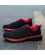 Men Knitted Fabric Comfy Lace Up Sport Running Sneakers