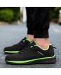 Men Knitted Fabric Comfy Lace Up Sport Running Sneakers