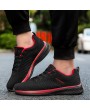 Men Knitted Fabric Comfy Lace Up Sport Running Sneakers