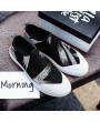 Men Breathable Fabric Color Blocking Slip On Tariners Flat Casual Sneakers