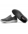 Men Breathable Knitted Fabric Slip On Hiking Casual Sneakers