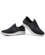 Men Breathable Knitted Fabric Slip On Hiking Casual Sneakers