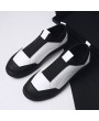 Men Stylish Eleatic Band Splicing Trainers Slip On Casual Shoes