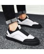 Men Stylish Eleatic Band Splicing Trainers Slip On Casual Shoes