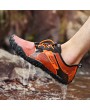 Large Size Men Fabric Slip Resistant Elastic Lace Hiking Casual Beach Water Shoes