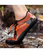 Large Size Men Fabric Slip Resistant Elastic Lace Hiking Casual Beach Water Shoes