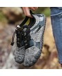 Large Size Men Fabric Slip Resistant Elastic Lace Hiking Casual Beach Water Shoes