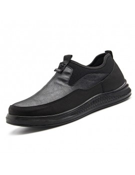 Men Mesh Splicing Light Weight Soft Slip On Casual Waling Shoes