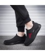 Men Mesh Splicing Light Weight Soft Slip On Casual Waling Shoes