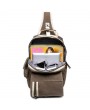 Men Canvas Multi-pocket Laptop Bag Casual Shoulder Bags Chest Bags