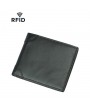 RFID Cowhide Business Wallet 12 Card Slot Holder Thin Coin Purse