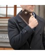 Men Genuine Leather Multi-function Plain Wallet Card Holder Phone Bag