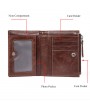 6 Card Holders Vintage Vertical Genuine Leather Coin Bag Wallet For Men