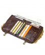 RFID Genuine Leather Casual 10 Card Slot Multifunction Wallets Double Zipper  Men Coin Bag