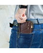 RFID Genuine Leather Casual 10 Card Slot Multifunction Wallets Double Zipper  Men Coin Bag