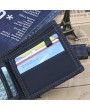 6 Card Holders Vintage Stitching Denim Coin Bag Casual Wallet For Men