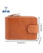 Men Genuine Leather RFID Anti-magnetic Vintage Casual 15 Card Slots Wallet