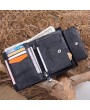 Vintage Genuine Leather Large Capacity Coin Bag Trifold Wallet For Men