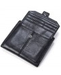 Men Genuine Leather Card Slots Wallet Zipper & Hasp Short Wallet Vintage