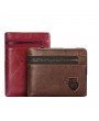 Vintage Genuine Leather 11 Card Slots Coin Bag Trifold Wallet For Men