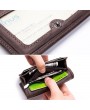 Men Genuine Leather Short Wallet Coin Purse 2 Card Slot Card Holder