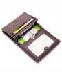 Men Genuine Leather Short Wallet Coin Purse 2 Card Slot Card Holder