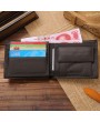 Vintage Genuine Leather 10 Card Slots Driver License Holder Trifold Wallet For Men