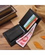 Vintage Genuine Leather 10 Card Slots Driver License Holder Trifold Wallet For Men