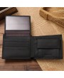 Vintage Genuine Leather 10 Card Slots Driver License Holder Trifold Wallet For Men