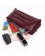 Men Genuine Leather Multi-function Wallet Card Holder 5.5 Inch Phone Bag