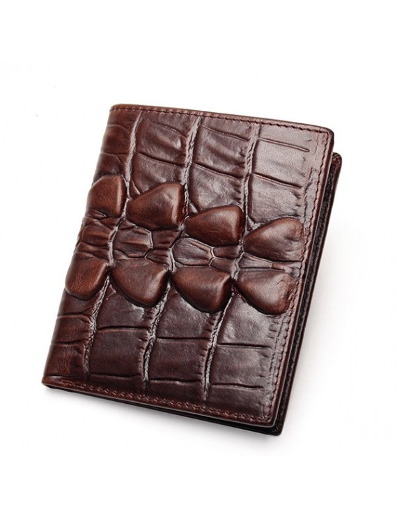 Genuine Leather Vintage Alligator Pattern Wallet For Men