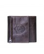 Vintage Genuine Leather Cowboy Trifold Wallet For Men